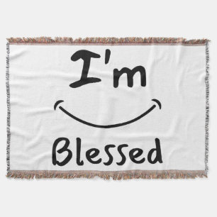 I'm Blessed Biblical Smile Throw Blanket