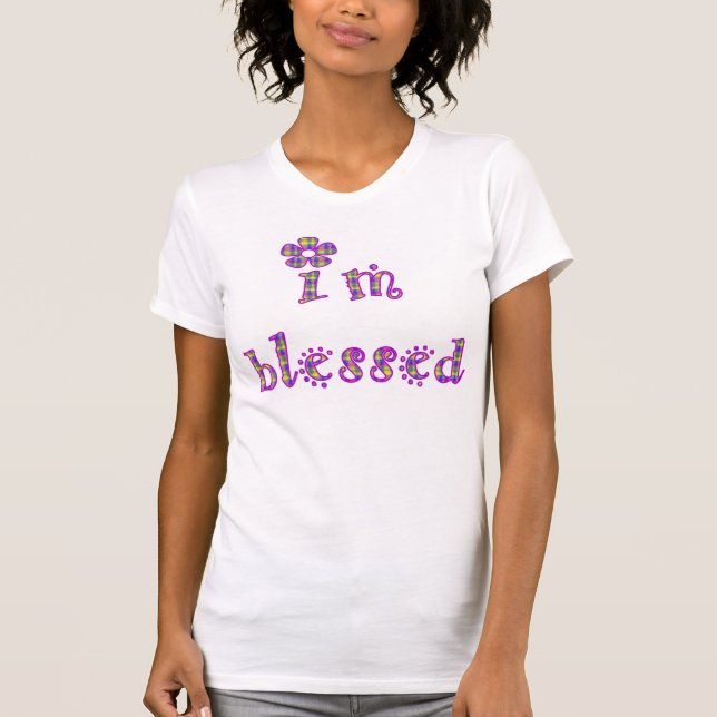 I'm Blessed Plaid Design T-Shirt (Front)