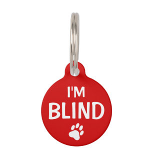 I'm Blind Text With Custom Name And Number Pet Tag