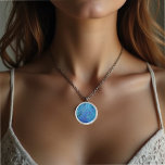 I'm blue - Macaw feathers Silver Plated Necklace<br><div class="desc">Detail photo from blue macaw feathers - wonderful blue color! Great natural feather design. For all parrot lovers! Blue parrot feathers for those who like it extraordinary! An eye-catcher! Designed with love by Marions Artwork. You can customize the design or transfer it to another product! Change the size, add text,...</div>