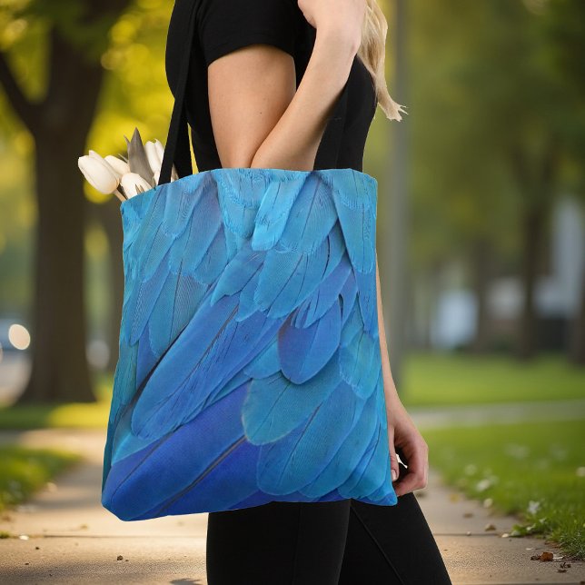 I'm blue - Macaw feathers Tote Bag (Creator Uploaded)