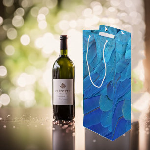 I'm blue - Macaw feathers Wine Gift Bag
