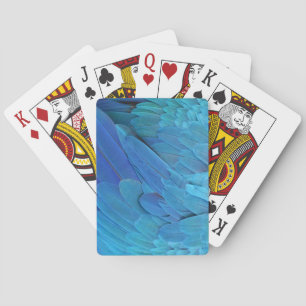 I'm blue - parrot feathers close up playing cards