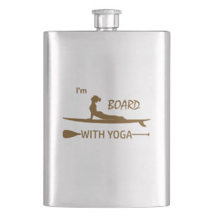 I'm Board With Yoga Hip Flask