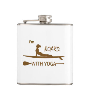 I'm Board With Yoga Hip Flask