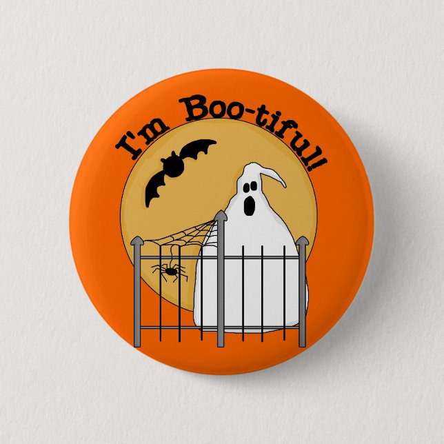 I'm Boo-tiful Halloween T-shirts and Gifts 6 Cm Round Badge (Front)