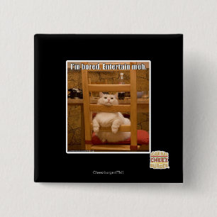 I'm bored. 15 cm square badge