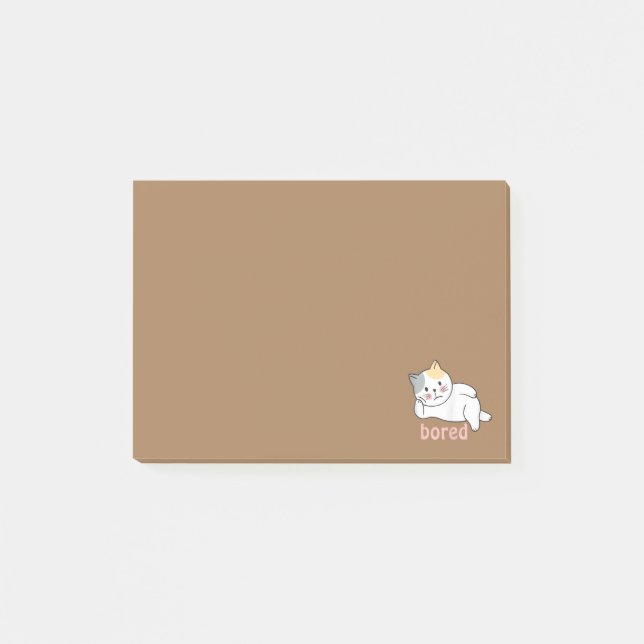 I'm bored cute Kitty Cat Animal Post-it Notes (Front)