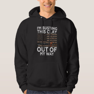 I'm Busting Clay US Flag - Sports Shooter & Clay P Hoodie