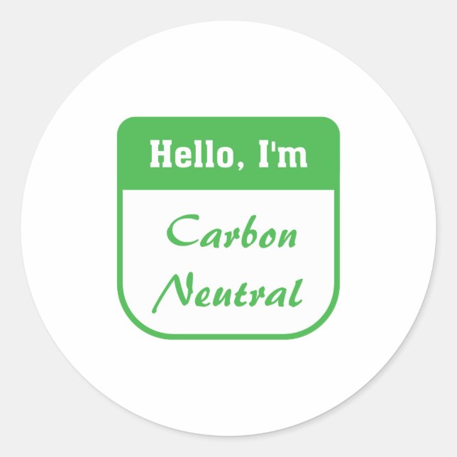 I'm carbon neutral sticker (Front)
