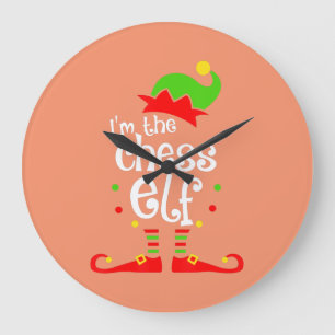 im chess elf xmas family friend christmas gift large clock