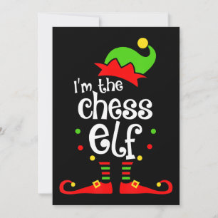im chess elf xmas family friend christmas gift thank you card