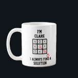 Im Clare I Always Find A Solution Mug<br><div class="desc">Funny and awesome birthday gift for mothers day,  fathers day,  christmas , for mum,  dad,  lover,  husband and wife</div>