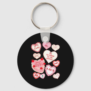 I'm come to the cottage this summer quote heart key ring