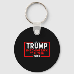 I'm Coming Ck To Butler Trump Fight Us Flag Vintag Key Ring