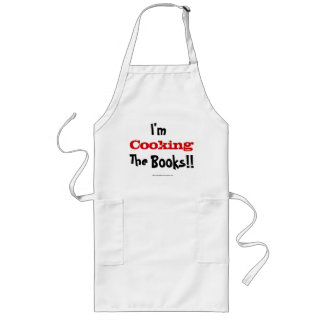 I'm Cooking The Books! Famous Accounting Quote Long Apron
