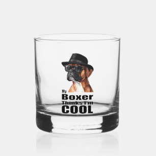 I'm Cool Boxer Dog Whiskey Glass