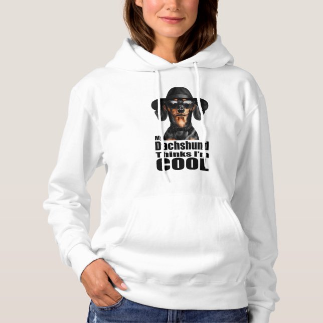 I'm Cool Dachshund Hoodie (Front)