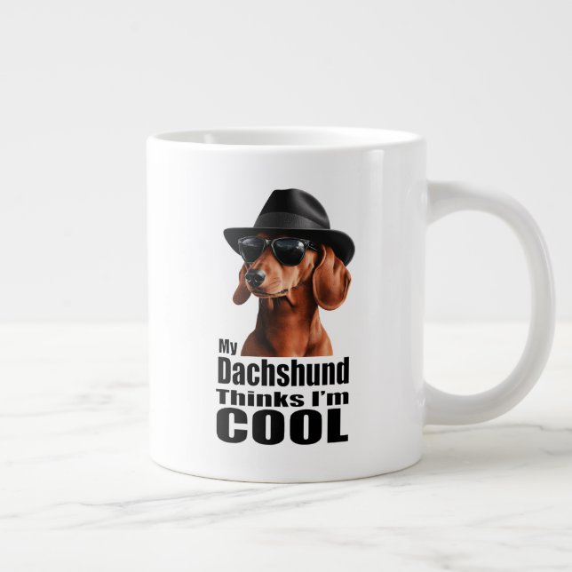 I'm Cool Dachshund Large Coffee Mug (Right)
