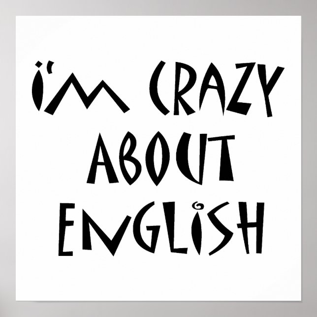 I'm Crazy About English Poster (Front)