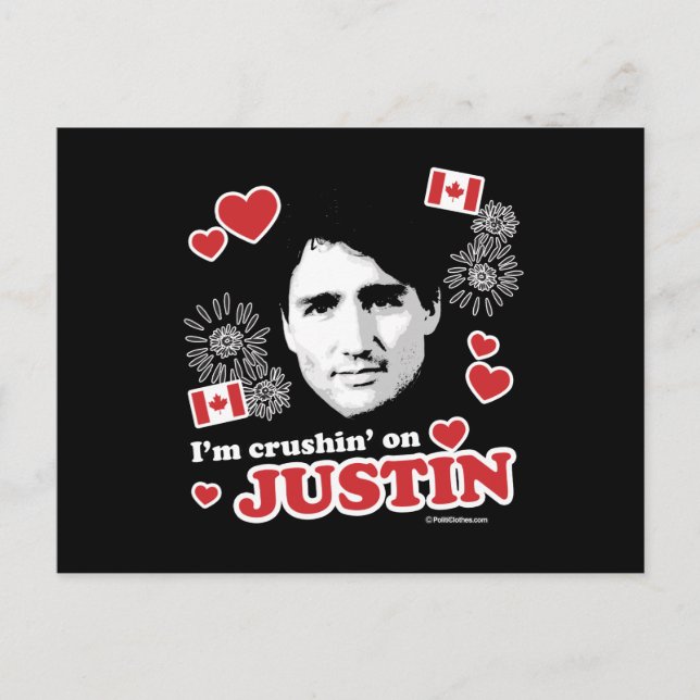 I'm crushin on Justin -.png Postcard (Front)
