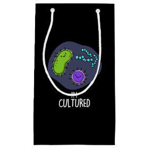 I'm Cultured Funny Bacteria Pun Dark BG Small Gift Bag