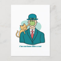 I'm curious like a cat Cat with a green apple