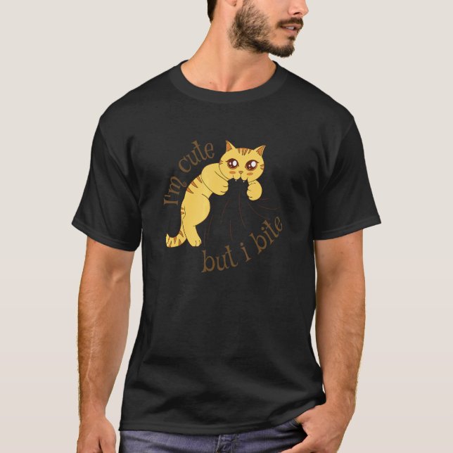 I'm Cute But I Bite   Cat T-Shirt (Front)