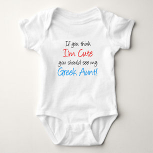 I'm Cute Greek Aunt Baby Bodysuit
