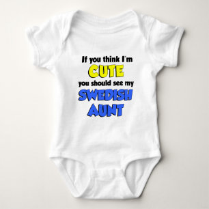 I'm Cute Swedish Aunt Baby Bodysuit