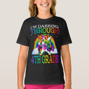 I'm Dabbing Through 4th Grade Unicorn T-Shirt