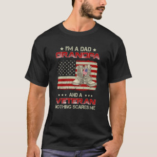 I'm Dad Grandpa And A Veteran Proud US Grandpa Dad T-Shirt