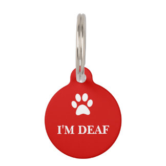 "I'M DEAF" Awareness Pet Tag