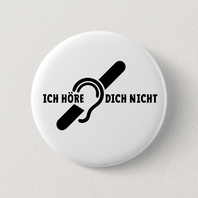 I'm deaf. Dead, hard of hearing. Read Lip 6 Cm Round Badge (Front)