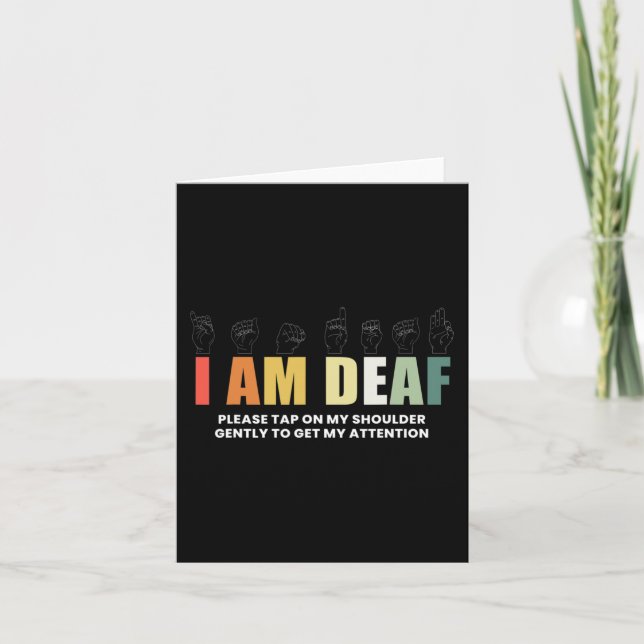 Im Deaf Deaf-Mute Sign-Language  Card (Front)