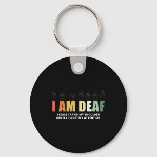 Im Deaf Deaf-Mute Sign-Language Key Ring