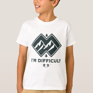 I'm Difficult Double Black Diamonds Funny Ski Snow T-Shirt