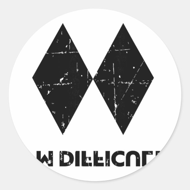 I'm Difficult Funny Double Black Diamonds Ski Snow Classic Round Sticker (Front)