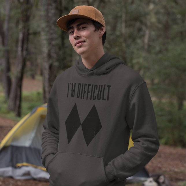 I'm Difficult Ski Winter Fun Double Black Diamond Hoodie (Creator Uploaded)