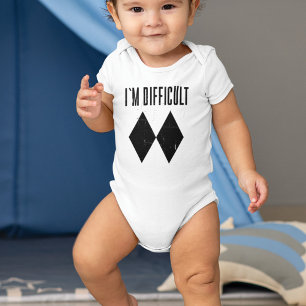 I'm Difficult Skiing Baby Bodysuit