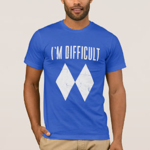 I'm Difficult Skiing Double Diamond Winter Sports T-Shirt