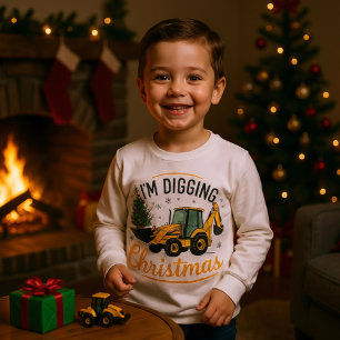I'm Digging Christmas Cute Excavator Tree Kids