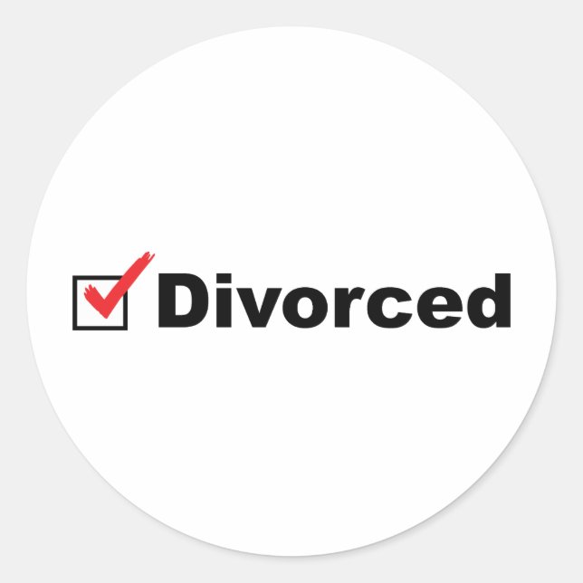 I'm Divorced And Available Classic Round Sticker (Front)