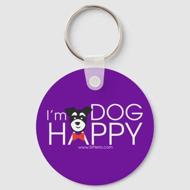 I'm Dog Happy Key Ring (Front)