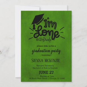I'm done - Green Invitation