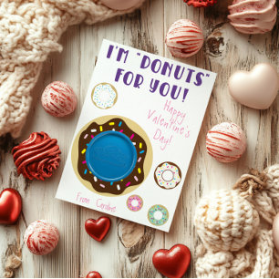 I'm "Doughnuts" for you!  Play Doh Valentine's gif Enclosure Card