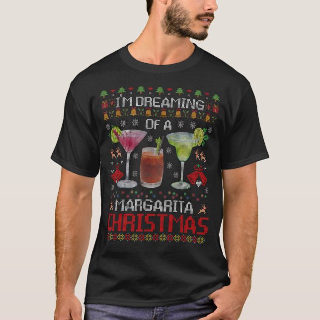 I'm Dreaming Of A Margarita Christmas Ugly Sweater (Front)