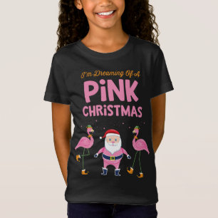 I'm Dreaming of a Pink Christmas Flamingo Santa Tr T-Shirt