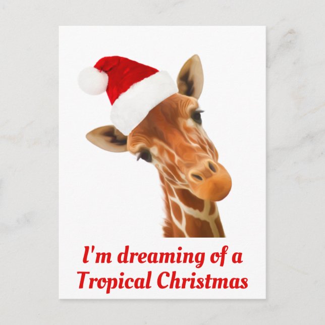 I'm dreaming of a Tropical Christmas | T-shirt Holiday Postcard (Front)