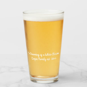 I'm Dreaming of a white Christmas Glass